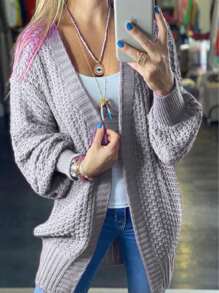 Women Cardigans - Gris - Ver 2
