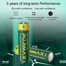 PUJIMAX AA+AAA Carbon Battery Pack, 80/40 Count, Suitable For Remote Control, Alarm Clock, Doorbell, Gas Stove, Water Heater, Car Keys, Gamepad, Flashlight, High Performance, Durable And Long-Lasting [Non-Rechargeable Battery, Do Not Charge]