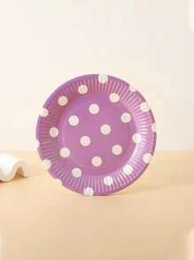 1包含10片圓形彩色假日主題紙盤，為聚會現場裝飾、裝蛋糕或使用的一次性紙盤，適用於家庭聚會假日用品。 - 彩色 - 查看 21