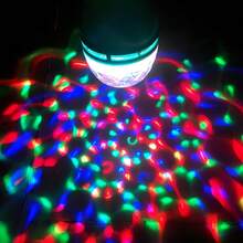 1 Đèn LED bóng ma thuật xoay đầy màu sắc, Đèn tâm trạng không khí pha lê, Đèn sân khấu vũ trường, Đèn tiệc KTV, Bóng đèn có ren E26/E27, Đèn chiếu sáng, Thích hợp để họp mặt tại nhà, tiệc tùng, trang trí phòng, quà tặng cho bạn bè và lễ hội - trắng - Xem 3