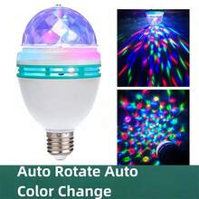 1 Đèn LED bóng ma thuật xoay đầy màu sắc, Đèn tâm trạng không khí pha lê, Đèn sân khấu vũ trường, Đèn tiệc KTV, Bóng đèn có ren E26/E27, Đèn chiếu sáng, Thích hợp để họp mặt tại nhà, tiệc tùng, trang trí phòng, quà tặng cho bạn bè và lễ hội - trắng - Xem 6