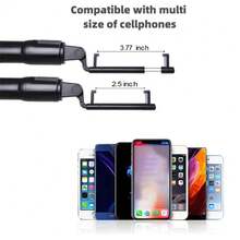 Maerknon 1入便攜式自拍棒手機三腳架，附帶無線遙控，可延伸三腳架，360度旋轉，相容於白色iPhone - 白色 - 查看 11