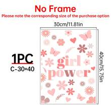 1 pieza Cartel de lienzo, Arte moderno, Letrero de madera para guardería, Decoración de guardería ideal para niñas: "Girl Power" en estilo boho, Regalo ideal para dormitorio, sala de estar, pasillo, arte de pared, decoración de paredes, decoración de otoño, decoración de habitación, sin marco, arte de pared, murales decorativos, decoración del hogar, arte del póster - Multicolor - Ver 18