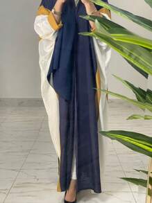 1pc Women's Color Block Fashionable Cardigan Outfits Suitable For Parties And Daily Wear - Blue - View 10