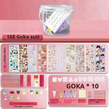 168/303入組奇幻萬花筒膠水卡套裝 - 高品質手工DIY貼紙套裝與收納盒 - 釋放創造力，非常適合生日、假日和藝術項目