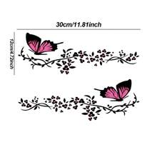 1 pieza Decoración personalizada para auto con patrón de mariposa y flor - Rosa - Ver 5