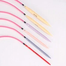 10 Size ABS Plastic Interchangeable Knitting Needle Set Circular Knitting Needles Set -  Pu Bag - Random Color - View 5