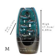 1 Lò đốt hương gốm chảy ngược, màu xanh, Lò đốt hương thác nước cỡ nhỏ/trung bình/lớn, Quà tặng trang trí nhà cho bạn bè - Nhiều màu - Xem 17