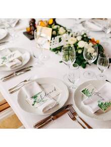 10pcs Transparent Acrylic Place Cards, Blank Hand-Drawn Name Cards For DIY, Party, Wedding, Event Decoration - Clear - View 5