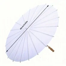 1pc, Vintage White Paper Umbrella For - Perfect For Parties, And Photography - DIY Painting Supplies And Party Decor Halloween - Umbrella - View 13