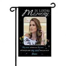 1入組紀念花園旗幟，個性化花園旗幟，雙面（不包含旗杆） - 彩色 - 查看 2