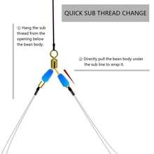 Bộ 5 Móc Đôi Contactor Dòng Thiết Bị Không Gian Phân Nhánh 8 Loại Không Gian Đậu Dòng Xoay Dụng Cụ Phụ Kiện Câu Cá - Màu xanh lam - Xem 6