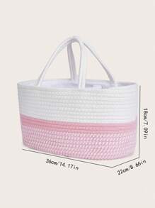 Giỏ lưu trữ tã di động bằng vải dệt 1 cái, thích hợp cho gia đình và du lịch, để lưu trữ những thứ cần thiết cho bé như bình bú và tã lót, giỏ lưu trữ di động nhiều ngăn - Nhiều màu - Xem 5