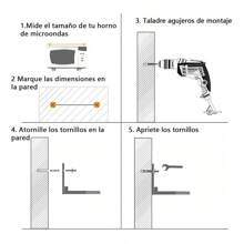 Soportes Plegables De Acero Inoxidable Para Microondas - Plateado - Ver 5