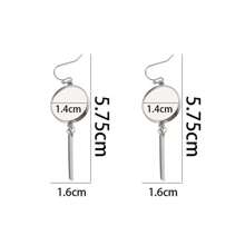 10 piezas/Lote Pendientes largos redondos y huecos de moda en acero inoxidable 304 con cabujón en la parte inferior, accesorios de joyería DIY para hacer joyas diarias - sostenedor del pendiente - Ver 12