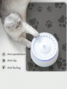 1 Pc Pet Feeding Mat, Absorbent Cat Food DogFood Mat, Cat Dog Mat, Quick Dry Non-Slip, EasyCleaning Cat Dog Water Dispenser Mat, PetSupplies, Cat Dog Water Bowl Mat
