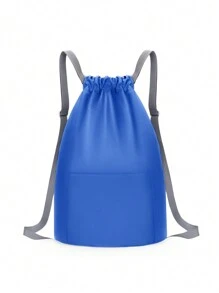 新品 防溅 运动健身 轻便易携 肩带 便携式 可折叠 超轻背包 尺寸 28 厘米 * 14 厘米 * 46 厘米 父亲节礼物 爸爸 大学书包 书包 抽绳背包 背包 学校背包 假日 周末 暑假 随身携带 实用 大容量 帆布 蓝色礼物 个性化礼物 男士 男朋友 丈夫 - 藍色 - 查看 1