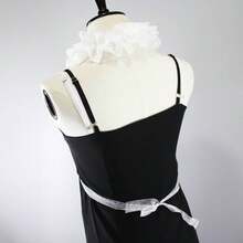 1PC Black Unisex Vintage Lace Ruffled Detachable Collar Victorian Edwardian Costume Jabot Unisex - White G - View 8