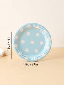 1包含10片圓形彩色假日主題紙盤，為聚會現場裝飾、裝蛋糕或使用的一次性紙盤，適用於家庭聚會假日用品。 - 彩色 - 查看 15