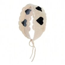 1 chiếc băng đô hình trái tim đáng yêu dành cho nữ - màu đen - Xem 3