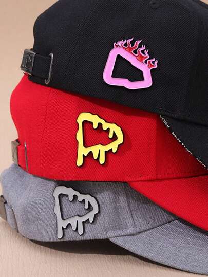 1/10 pezzi Fermaglio per cappello da golf, spilla decorativa in metallo minimalista a cartone animato retrò per cappello da golf, spilla asimmetrica a triangolo liquido, regalo per amici (biglietto regalo)