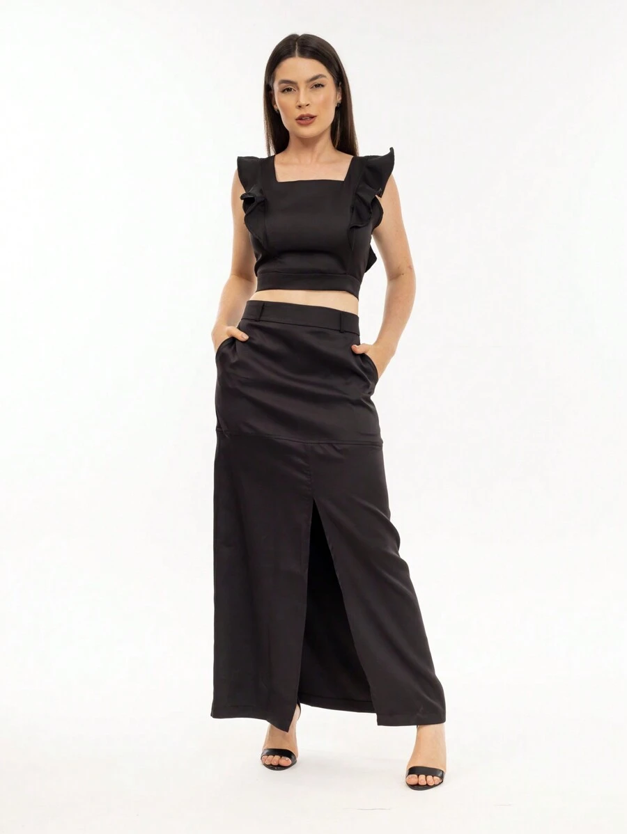 Women Two-Piece Outfits - 黑色 - 查看 1