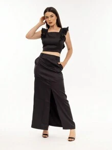 Women Two-Piece Outfits - 黑色 - 查看 2