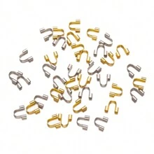 20pcs Stainless Steel Wire Guardian Wire Cable Protector U Shape Wire Guard Loops For Earring Bracelet Jewelry DIY Crafts Making - U-shaped Positioning Tube - View 3