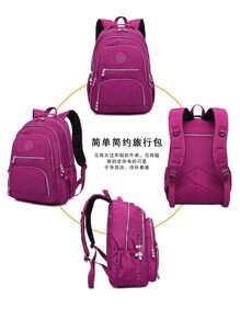 Women Functional Backpacks - Màu đỏ tím - Xem 3