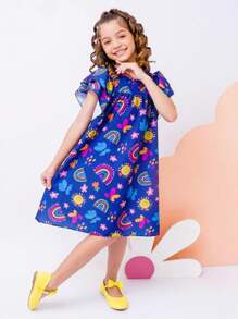 Young Girls Dresses - 青碧色 - 查看 2