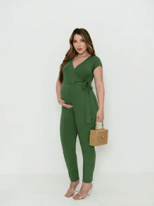 Maternity Jumpsuits - 仙人掌綠 - 查看 1