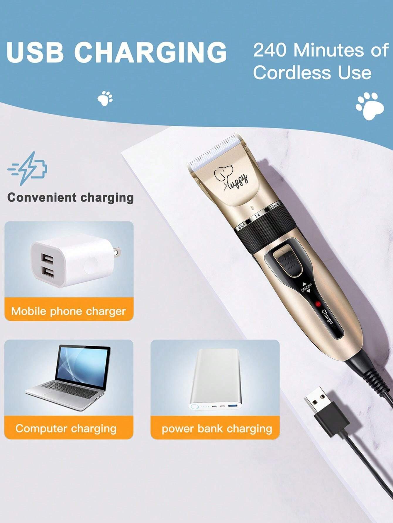 Pet Electric Clipper Electric Clipper Dog Wireless Hair Clipper Set Cat Shaver Hair Clipper