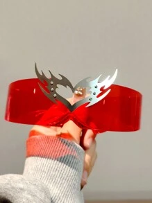 1 件红色 OOTD 多风格性感火焰红可选夏季可爱 Y2K 季节青睐经典颜色年轻女士时尚眼镜带心形水钻装饰万圣节圣诞节时尚基础秋冬女士服装商务休闲礼物 - 紅色 - 查看 23