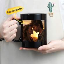 1 件定制马克杯咖啡馆个性化咖啡杯 - 设计定制马克杯，带有定制照片文字和徽标新奇定制礼品茶杯，适合男女情人节、感恩节、生日、周年纪念杯 11 盎司 - 黑色 - 查看 5