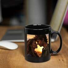 1 件定制马克杯咖啡馆个性化咖啡杯 - 设计定制马克杯，带有定制照片文字和徽标新奇定制礼品茶杯，适合男女情人节、感恩节、生日、周年纪念杯 11 盎司 - 黑色 - 查看 2