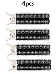4pcs Fluffy Hair Curlers With Root Clips, No Heat Needed To Create Voluminous Curls, Suitable For Salons, Spas, Travel And Back-To-School/Vacation Occasions - Multicolor - View 16