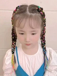 10pcs Hair Braids Assorted Gradient Color Hair Wrap String DIY Braid Hair Accessories Hair Jewelry Gifts For Girl And Teen Girls - Multicolor - View 4