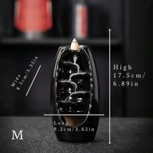 1 Lò đốt hương gốm chảy ngược, màu xanh, Lò đốt hương thác nước cỡ nhỏ/trung bình/lớn, Quà tặng trang trí nhà cho bạn bè - Nhiều màu - Xem 18