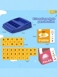 Juguetes Didactico Niños Educativo Números Y Letras Español, Juegos Educativos De Cartas Para Que Los Ninos Aprendan - Azul - Ver 5
