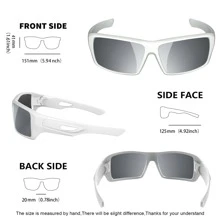 MAXJULI Polarized Wrap Around Sports Fashion Glasses For Big Heads Men Women Fishing Driving Stylish Protection Sun Glasses 8232 - A6 Trắng/Bạc - Xem 2