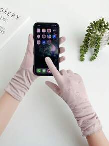 Women's Summer/Fall Anti-UV Touchscreen Driving Gloves For Electric Bike/Motorcycle, Thin And Mid-Length With Training And Stretching Function Summer - Multicolor - View 3