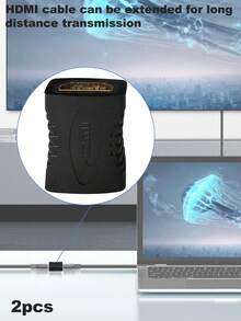 2pcs Black HDMI-Compatible Female To Female Coupler Adapter - Black - View 9