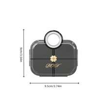 1pc Portable Mini Pill Box, Highly Attractive Handbag Shape Light Luxury Small Pill Box, Travel Multi-Compartment Sub-Pack Pill Box Portable Compartment Sealed Tablet Storage Box - Multicolor - View 2