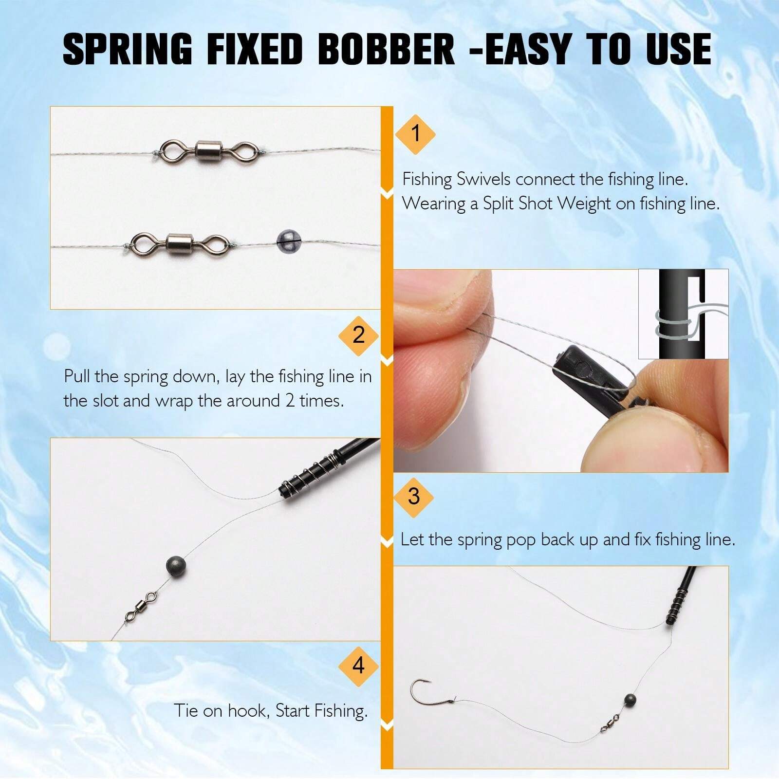 DOVESUN 6PCS KIT Fishing Bobbers Fishing Floats And Bobbers Slip