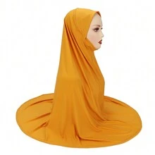 Modest Hijab Full Coverage Breathable Instant Hijabs, Convenient Elastic Sweat-Absorbent Muslim Headscarf For Women, Plus Size - Multicolor - View 21