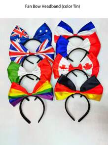 1 pieza Diadema de mariposa para fanáticos de la Eurocopa 2024, con camisetas de varios países, mini pinzas para el cabello de primavera, adecuado para decoración de fiestas y regalos conmemorativos