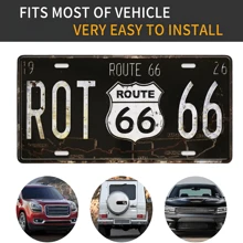 1pc Retro Tin Plaque Metal Car License Plate Sign, Vintage House Living Room Decoration Auto Tag For Car Front Plate Cover, Vanity Tag For Cosmetic Table, Novelty Aluminum License Plate For Men And Women, 6x12in