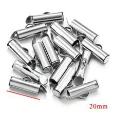 10pcs 304 Stainless Steel Crimp End Cap Slider Clasp Tube Daily Making DIY Jewelry Accessories Bracelet Necklace Connector