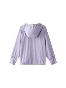 Annil 兒童服裝男女印花針織外套夏季防曬服裝時裝 - 紫色 - 查看 6