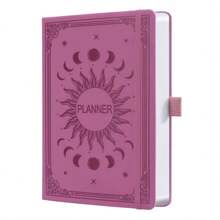 Leather-Bound Undated Daily Planner Notebook, 7-Month A5 Hard Cover, 300 Pages, Weekly & Monthly Planning, Efficiency Log, Designed For ADHD Patients, Concentration & Time Management Aid, Back To School Essential